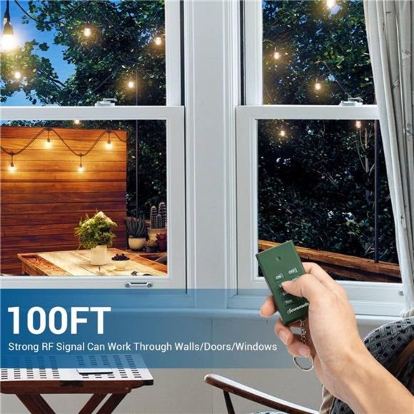 Outdoor Power Stake Timer Waterproof, 100FT Wireless Remote Control, 6 Outlets - Picture 4 of 7